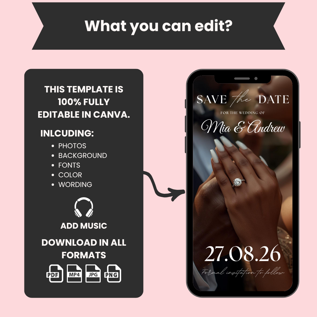 Minimal Save the Date Invitation Template