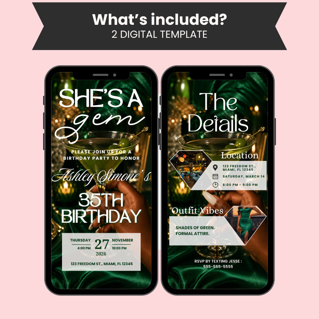 She’s a Gem Birthday Invitation Template