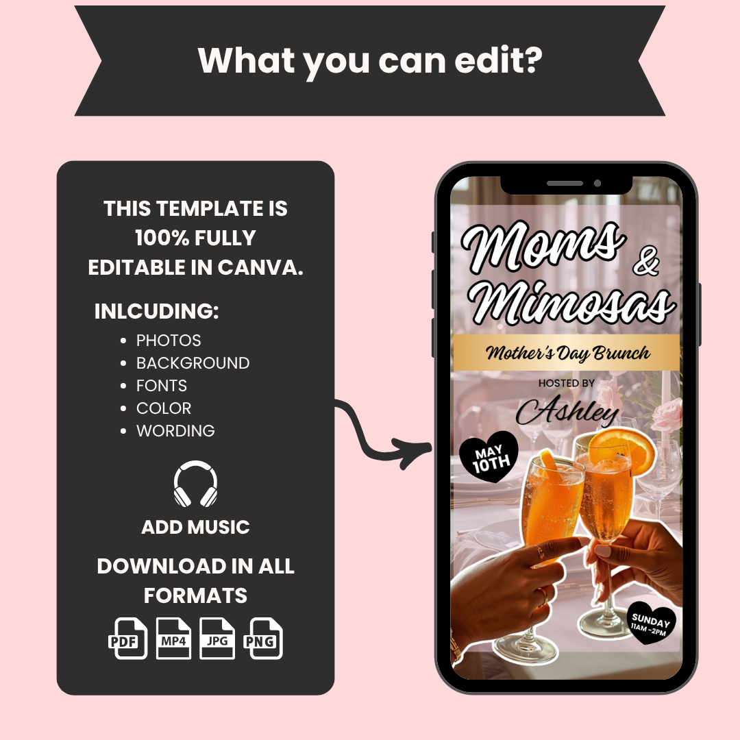 Digital Mothers Day Brunch Invitation Template