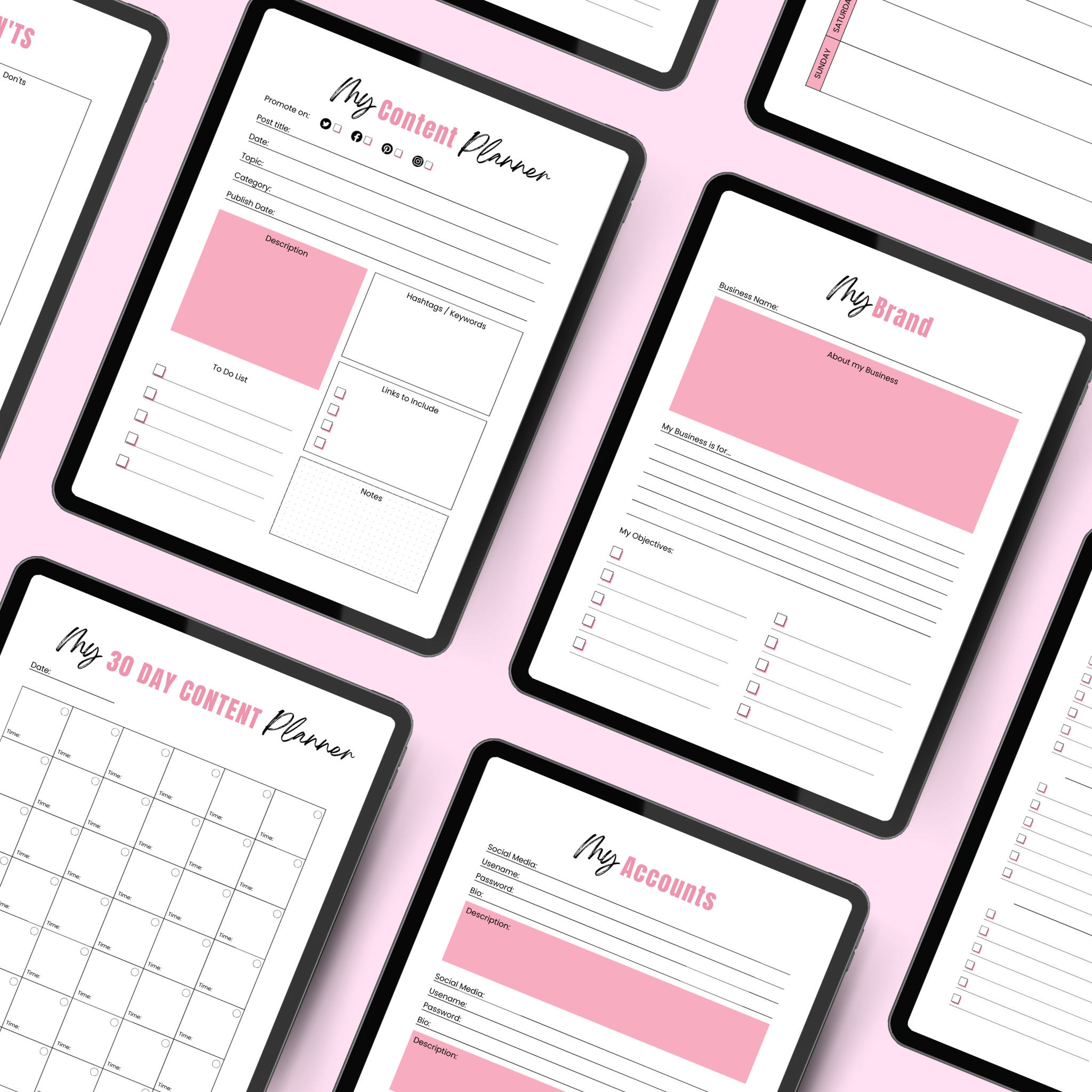 Mini Social Media Planner