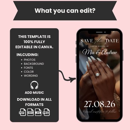 Minimal Save the Date Invitation Template