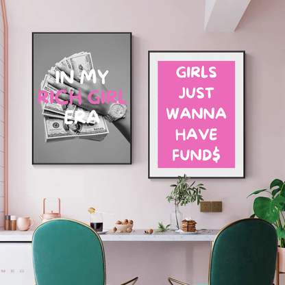 In My Rich Girl Era Wall Print