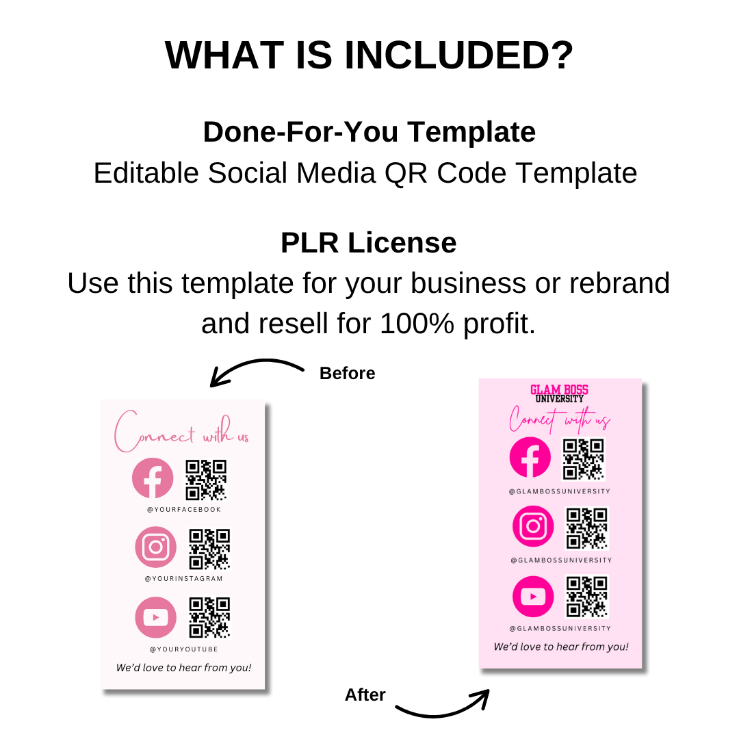 Social Media QR Code Template