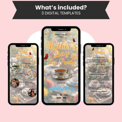 Mothers Day Tea Party Invitation