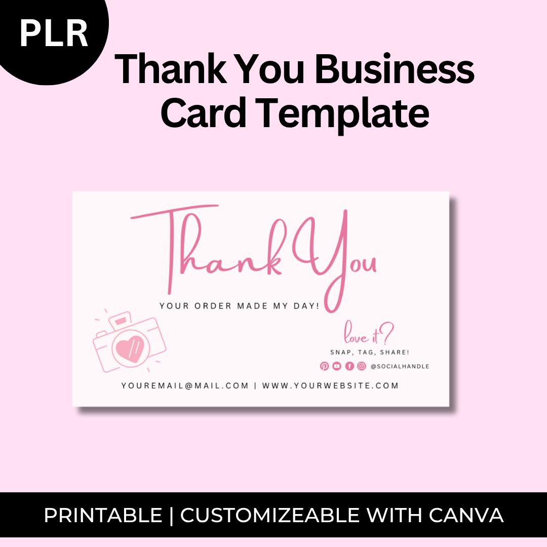 Thank You Business Card Template