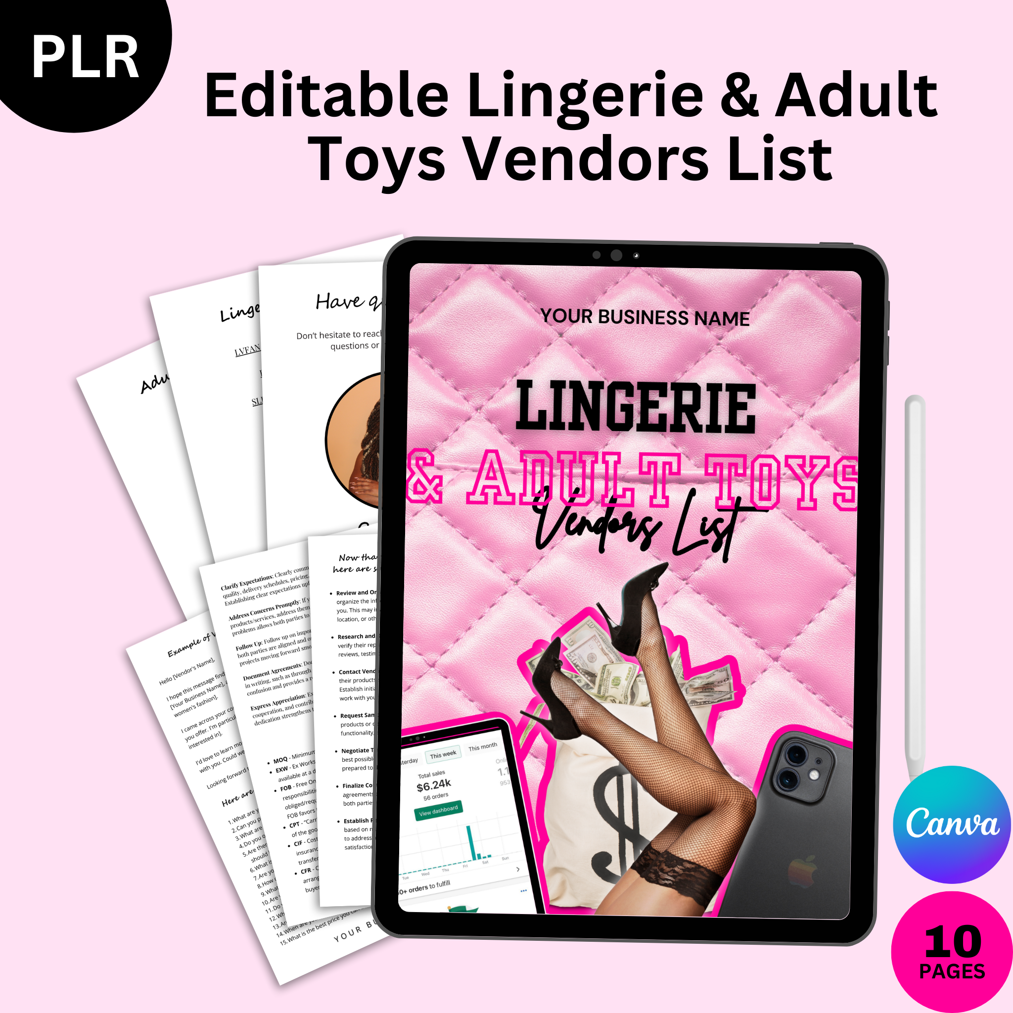 PLR Lingerie & Adult Toys Vendors List