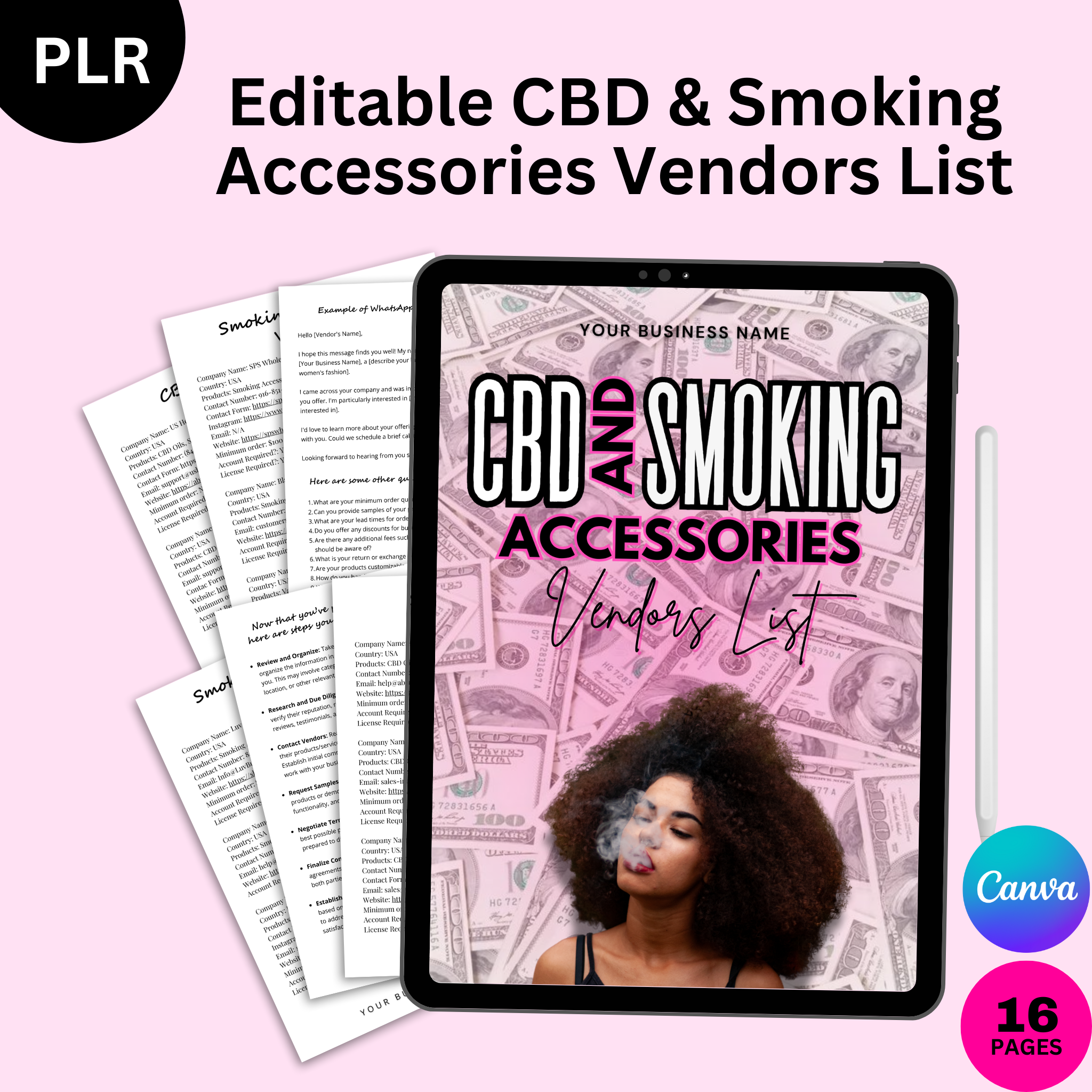 PLR CBD, Vapes & Smoking Accessories Vendors List