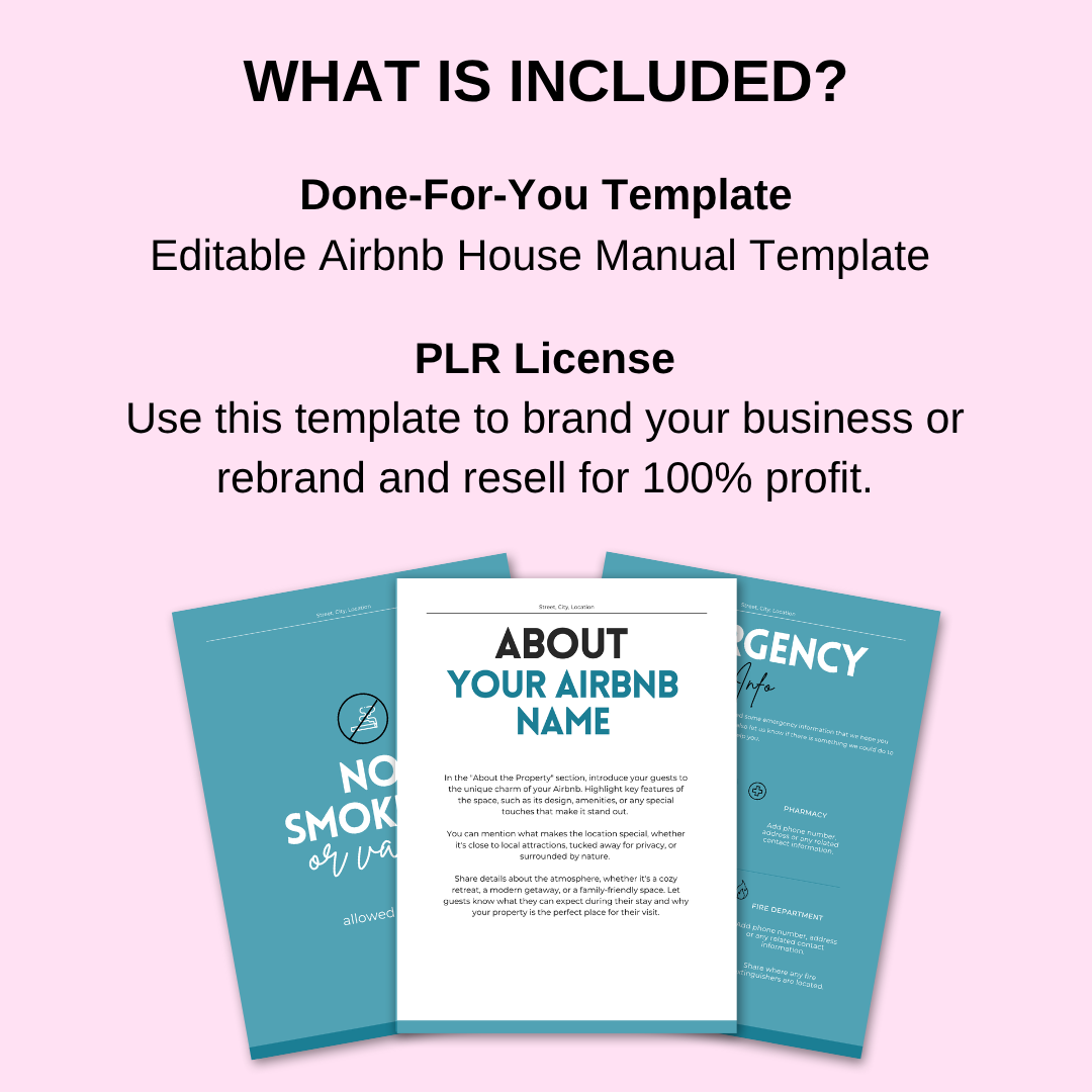 Airbnb House Manual Template
