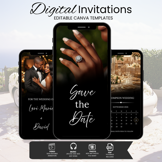 Luxe Save the Date Invitation Template