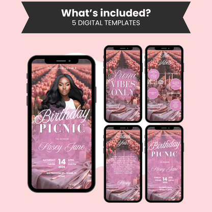 Animated Picnic Birthday Invitation