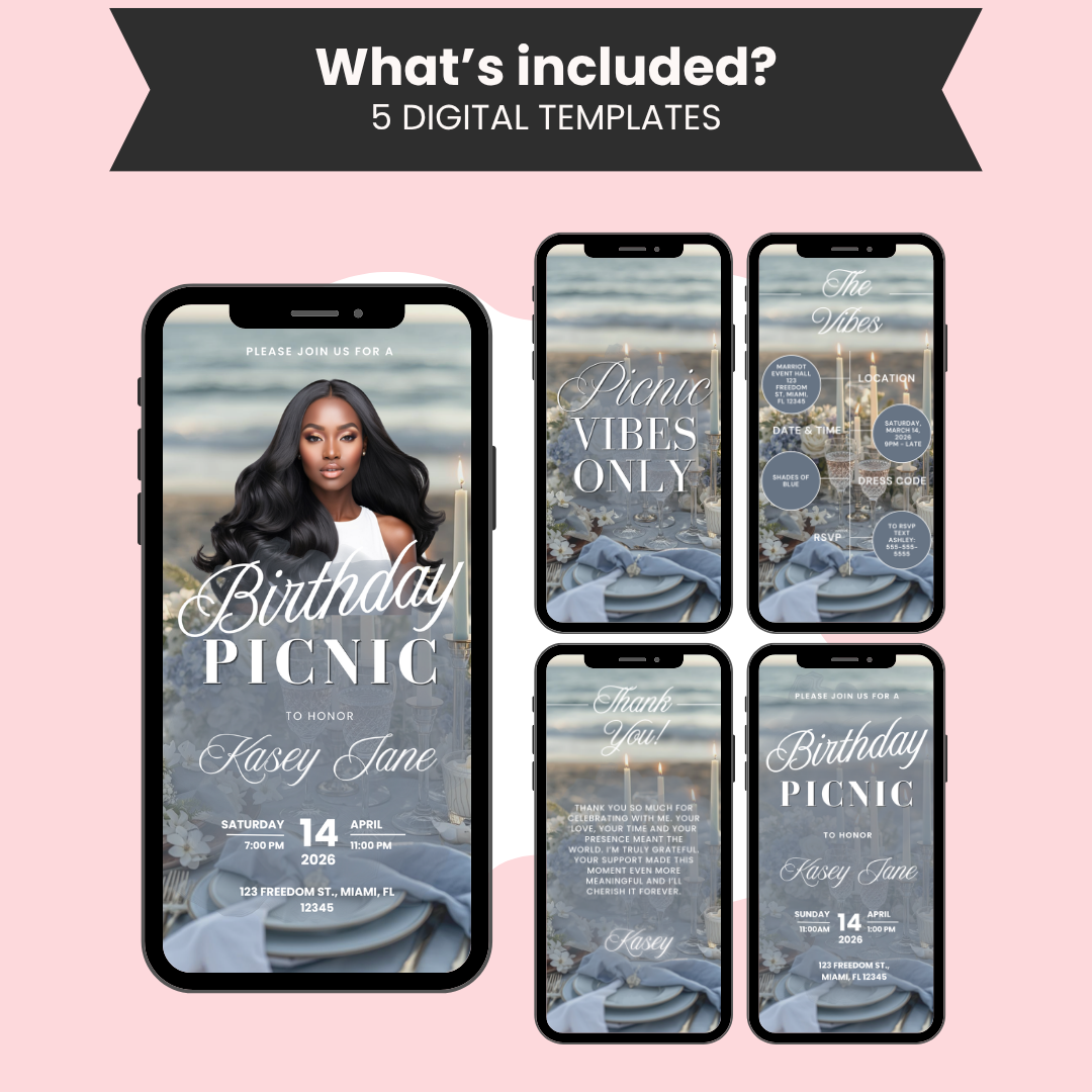 Animated Picnic Birthday Invitation