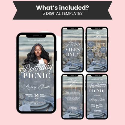 Animated Picnic Birthday Invitation