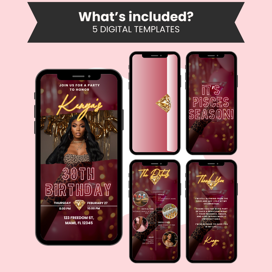 Pisces Season Birthday Party Invite