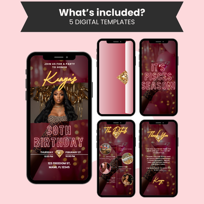 Pisces Season Birthday Party Invite