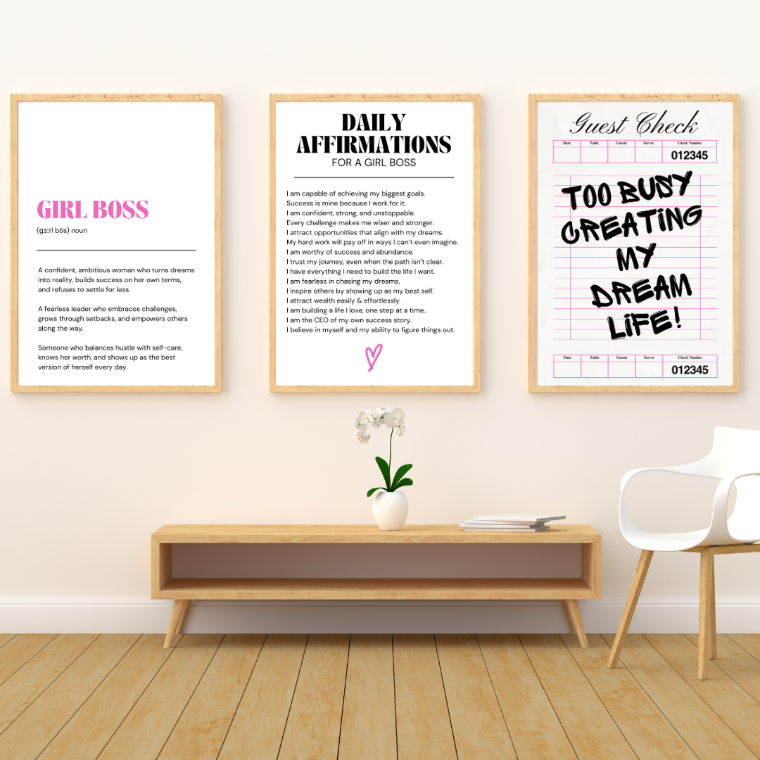 Girl Boss Meaning Wall Print