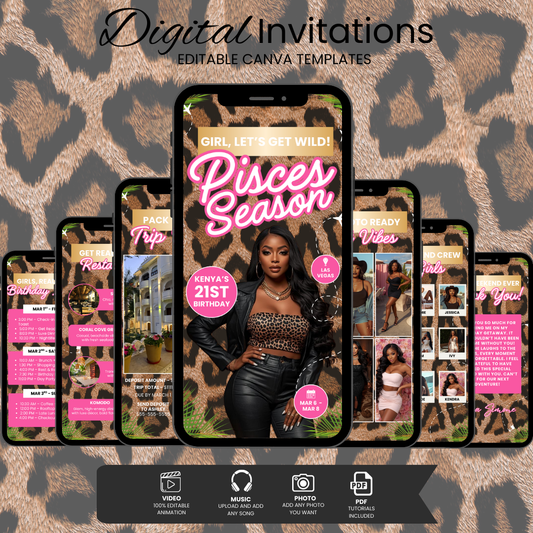 Pisces Season Birthday Weekend Trip Invite & Itinerary