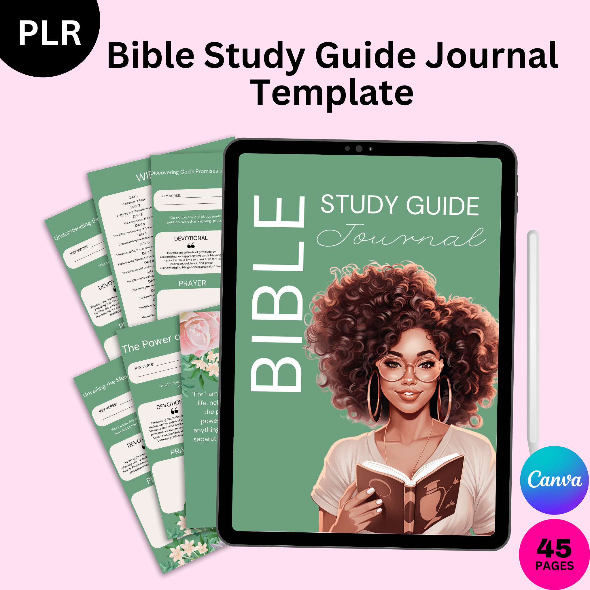 PLR Bible Study Guide for Women Journal Template